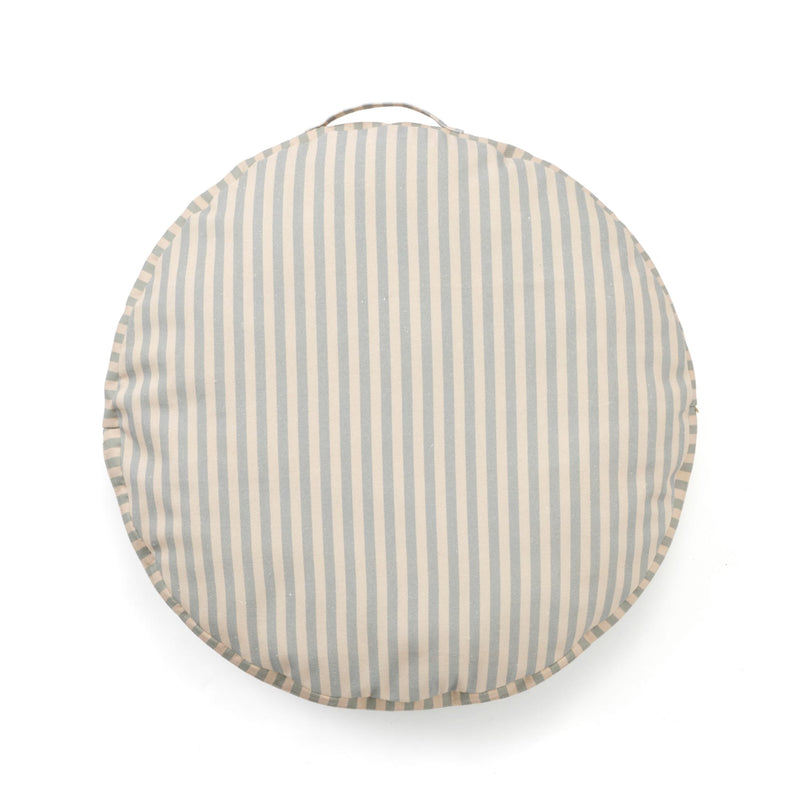 Bodenkissen "Stripe Blue / White“ Ø 60cm