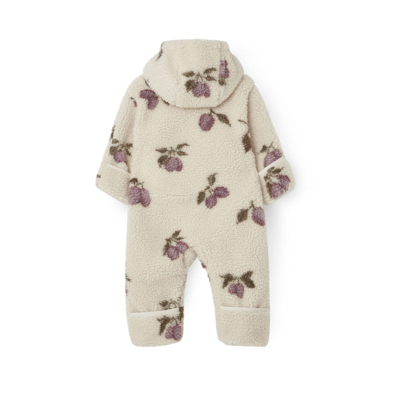 Baby-Overall aus Plüsch "Prune Beige"