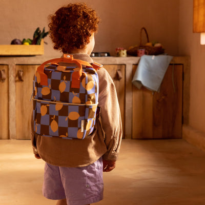 Kleiner Kinderrucksack "Farmhouse Checkerboard Lemon"