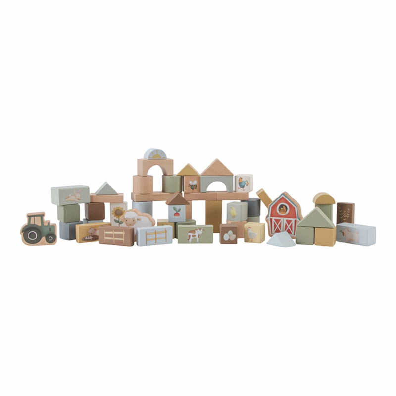 Bausteine aus Holz "Little Farm" 50er Pack