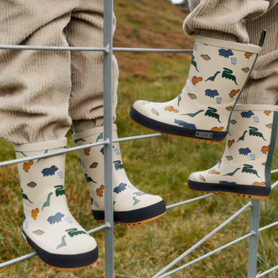 Kinder-Thermoregenstiefel "Mason Dinosaurs / Mist"