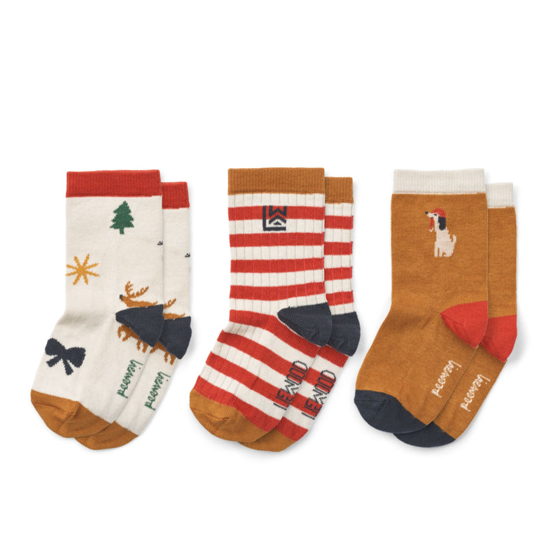 Kinder-Socken “Silas Holiday Sandy Mix” 3er Pack