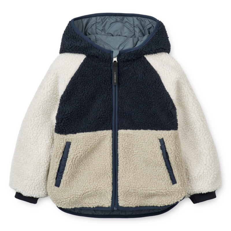 Wendbare Kinder-Jacke “Jackson Whale Blue Multi Mix”