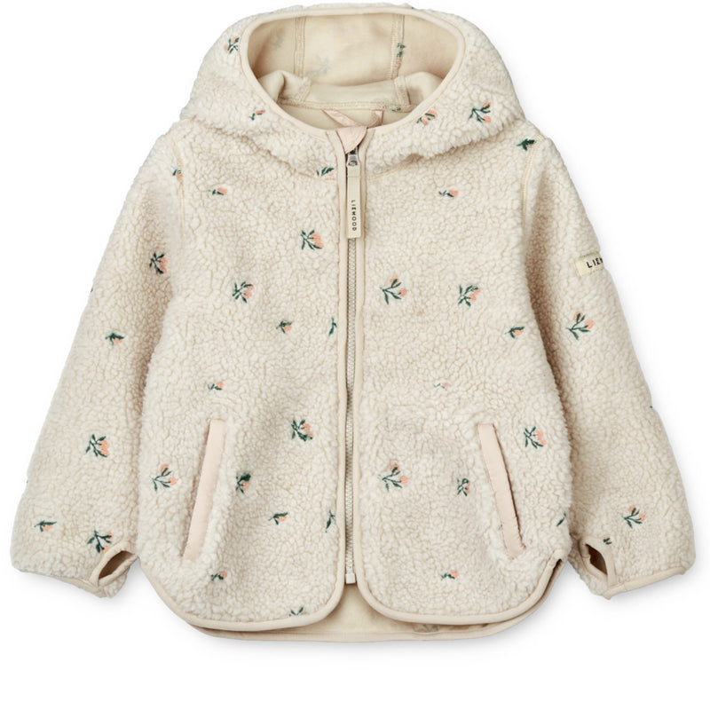 Plüschjacke für Kinder “Mara Pile Peach / Sandy Embroidery"