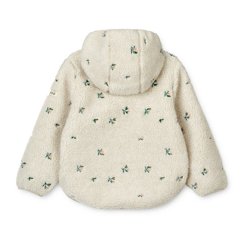 Plüschjacke für Kinder “Mara Pile Peach / Sandy Embroidery"