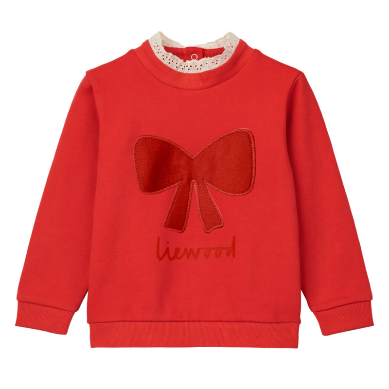 Sweatshirt "Rakel Holiday bow dark red / Apple red"