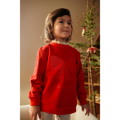 Sweatshirt "Rakel Holiday bow dark red / Apple red"