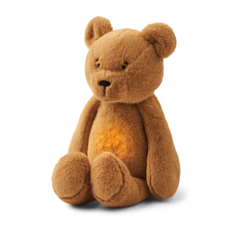 Kuschelbär mit Musik und Nachtlicht "Hattie Bear Golden Caramel"