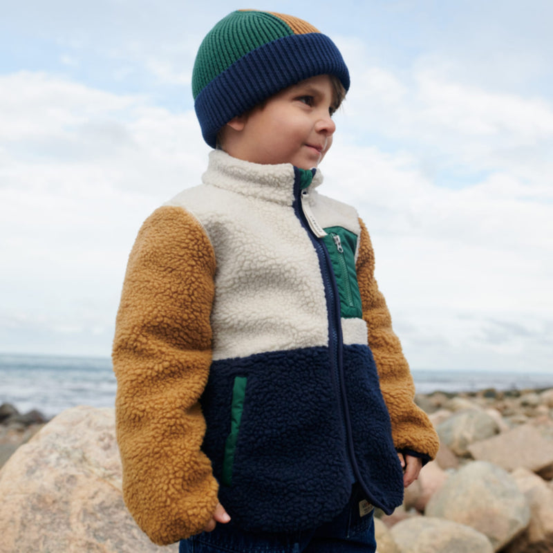 Plüschjacke für Kinder “Nolan Classic Navy Multi Mix“