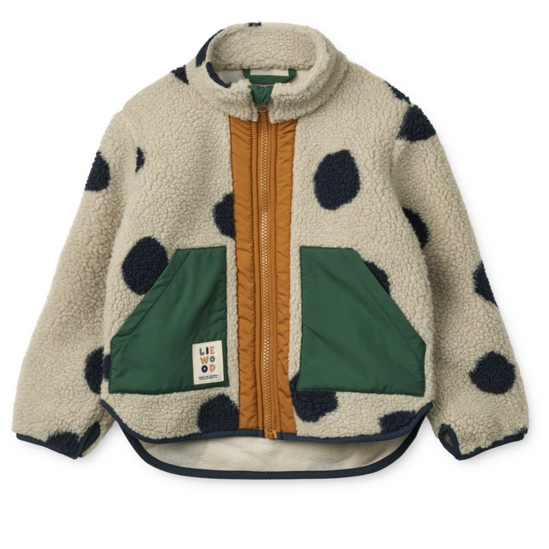 Plüschjacke “Noam Spot dots / Mist"