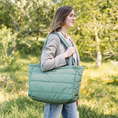 Gesteppte Wickeltasche "Green"