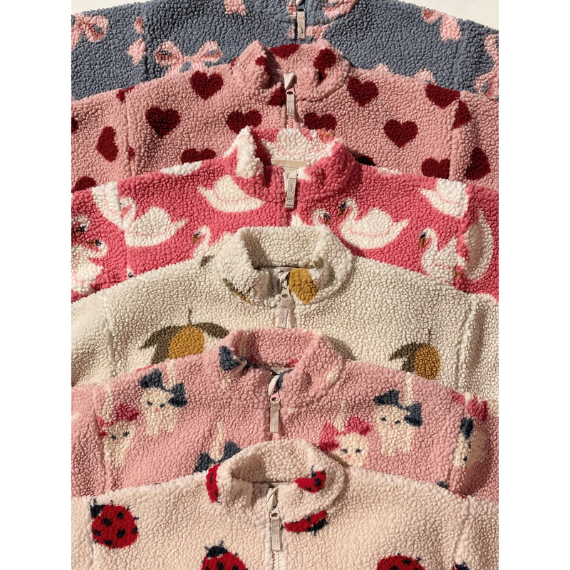 Teddy-Kinderjacke “Jody Ladybug Sand"