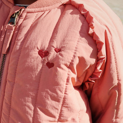 Kinder-Bomberjacke mit Rüschen-Details “Juno Frill Canyon Rose”