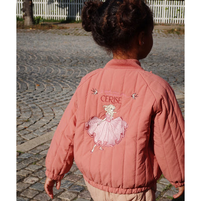 Kinder-Bomberjacke mit Rüschen-Details “Juno Frill Canyon Rose”