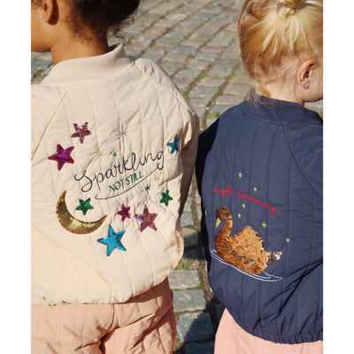 Kinder-Bomberjacke “Juno Sequin Total Eclipse”