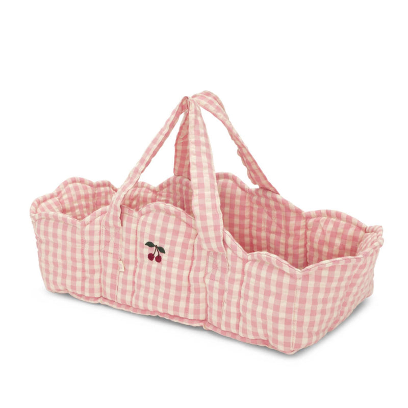 Puppentragekorb "Powder Pink Check"