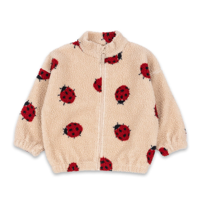 Teddy-Kinderjacke “Jody Ladybug Sand"