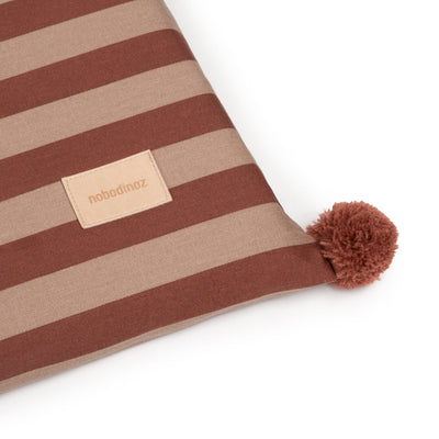 Spielmatratze für Babys & Kinder “Majestic Marsala Taupe Stripes“